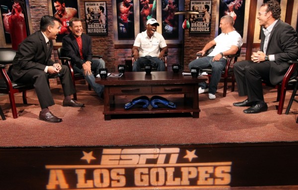 Timothy Bradley and Juan Manuel Marquez Visit “A Los Golpes”