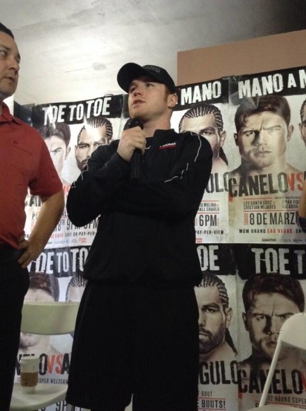 Canelo Alvarez Media Workout Photos and Quotes
