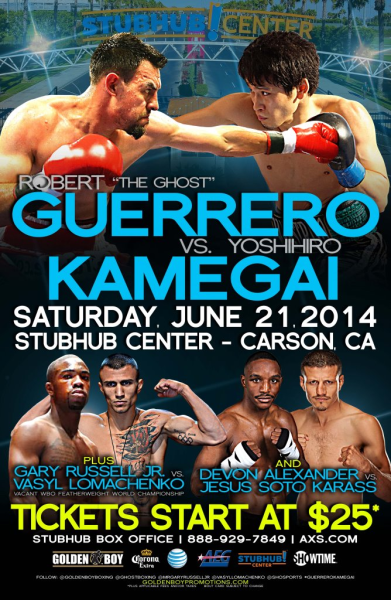 Robert “The Ghost” Guerrero Returns to the Ring vs. Yoshihiro Kamegai