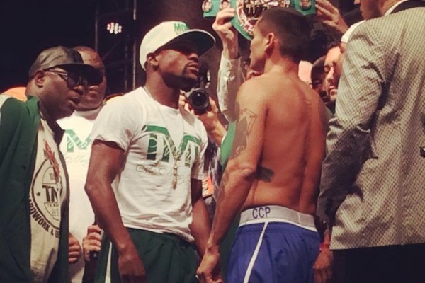 MayweatherMaidana Face Off Courtesy of Showtime