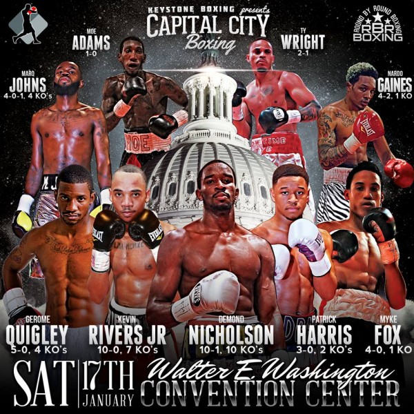 Gerome Quigley Steals the Show as Keystone Boxing’s Capital City Boxing Delivers Exciting Debut