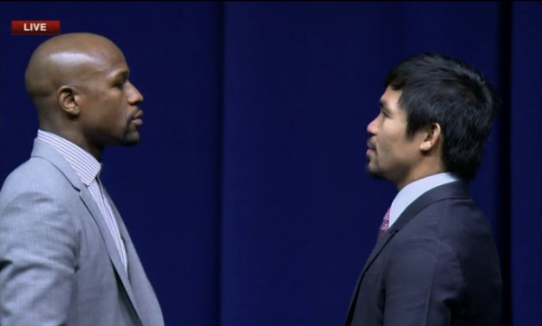 Video | Floyd Mayweather and Manny Pacquiao Face Off