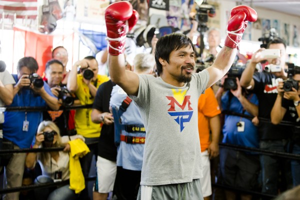 Manny Pacquiao Media Workout Photos & Quotes