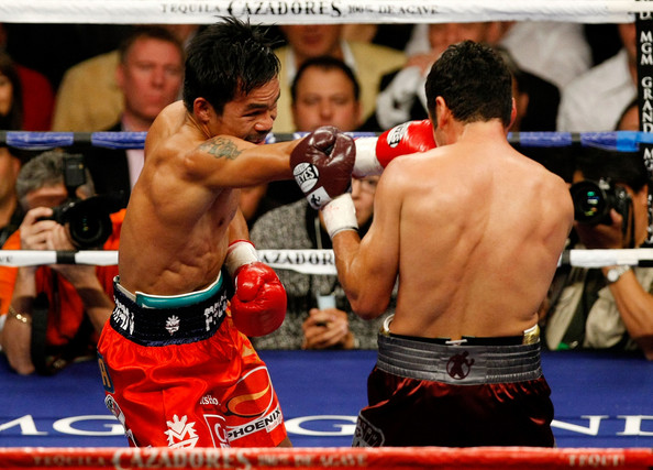 Oscar De La Hoya Manny Pacquiao Ethan Miller Getty Images North America