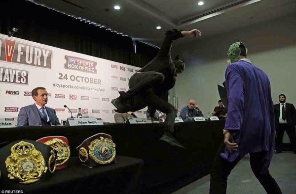 Tyson Fury Dresses up as Batman at Press Conference for Fight With Wladimir Klitschko