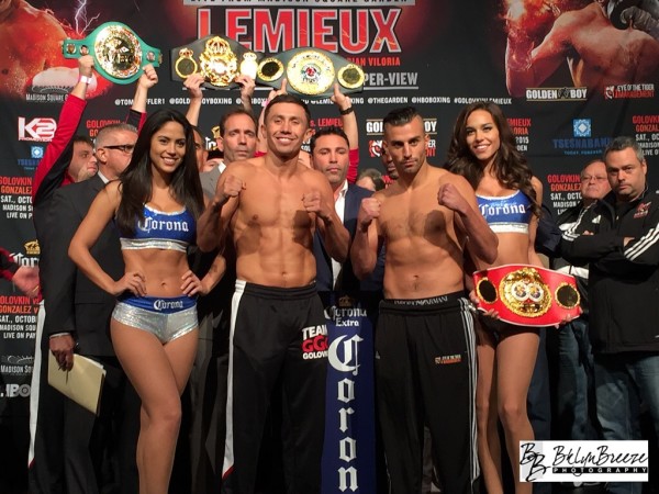 Golovkin vs. Lemieux Weigh In Results