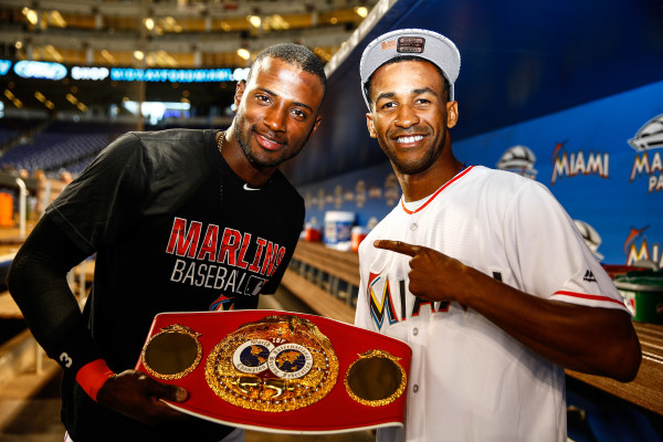 Rances Barthelemy throws out first pitch at Marlins Game - June 2_ 2016_Behind the scenes_Stephanie Trapp _ Mayweather Promotions