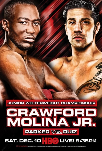 Terence Crawford vs. John Molina Jr. on Saturday, December 10 at CenturyLink Center Omaha Live on HBO World Championship Boxing