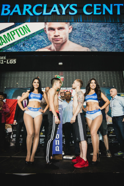 Leo Santa Cruz vs. Carl Frampton: Weigh-In Results & Photos
