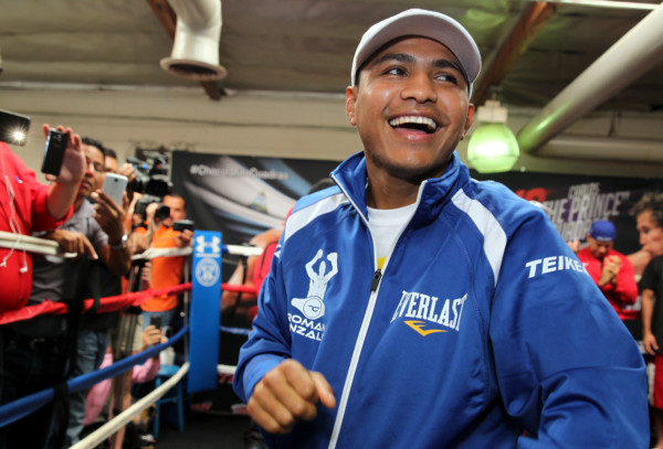 Sept. 7, 2016 , Los Angeles, Ca. --- #1 Pound-for-Pound Fighter in the World and WBC Flyweight World Champion Roman "Chocolatito Gonzalez, (45-0-0, 38 KOs) and Undefeated WBC Super Flyweight World Champion Carlos Principe Cuadras, (35-0, 38 KOs) attend their media day ahead of their world title main event on Saturday, September 10 at The Fabulous Forum in Los Angeles, live on HBO World Championship Boxing ®. Featured in the co-main event following their epic 2016 Fight of the Year candidate this past April 15 at the Belasco Theater in Los Angeles, Jesus Soto Karass will once again battle Yoshihiro Kamegai, (26-3-2, 23KOs) in a 10-round junior middleweight clash. The first clash resulted in a split decision draw. Both bouts will be televised live on HBO World Championship Boxing beginning at 10:00 p.m. ET/PT. Tickets for this outstanding evening of professional boxing priced at $300, $200, $100, $50 and $25 are now on sale through Ticketmaster (Ticketmaster.com, 1-800-745-3000) and the Forum Box Office. Gonzalez vs. Cuadras is presented by K2 Promotions in association with Teiken Promotions. Kamegai vs. Soto-Karass 2 is presented by Golden Boy Promotions and Teiken Promotions. --- Photo Credit : Chris Farina - K2 Promotions