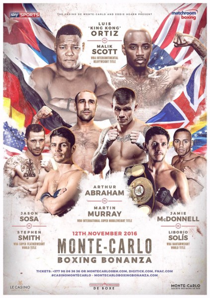 Luis “King Kong” Ortiz vs. Malik Scott Tops Monte Carlo Card