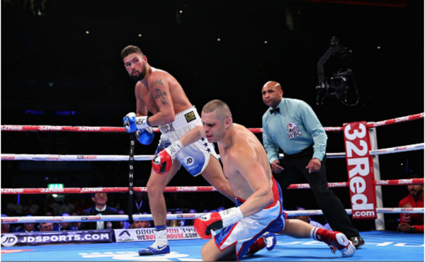 Tony Bellew Stops BJ Flores, Jumps Out of Ring to Confront David Haye