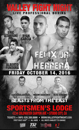 Valley Fight Night Returns to Studio City Saturday October 14th