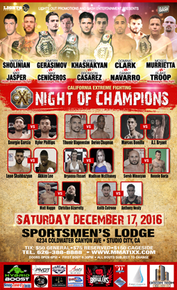 CXF Ends Huge Year with “Night of Champions” December 17
