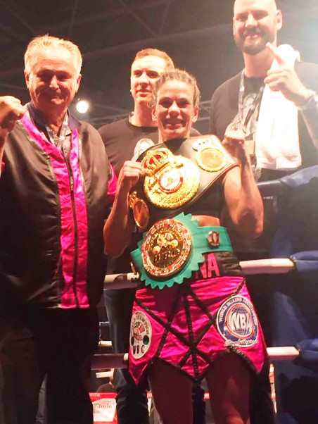 Jelena Mrdjenovich Toasts Successful WBC Title Defense