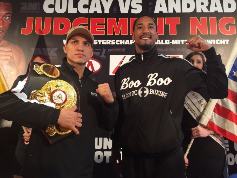 Andrade vs. Culcay Weigh-In Results