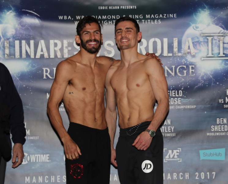 Jorge Linares vs. Anthony Crolla II: Weigh-In Results & Photos