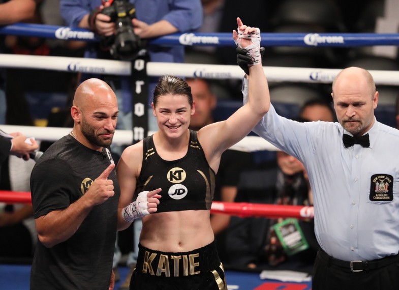 Katie Taylor Beats Down Jasmine Clarkson in Stoppage Win