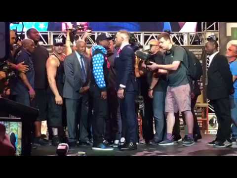 Floyd Mayweather vs. Conor McGregor First Face Off [Video]