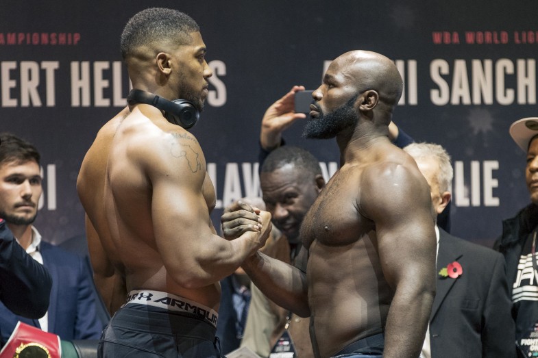 Anthony Joshua vs. Carlos Takam Weigh-In Results & Photos