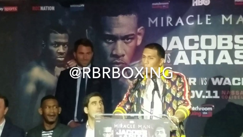 Luis Arias Blasts Daniel Jacobs at Kick-Off Press Conference [Video]