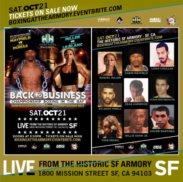 “Back to Business” Championship Boxing at the Historic San Francisco Armory