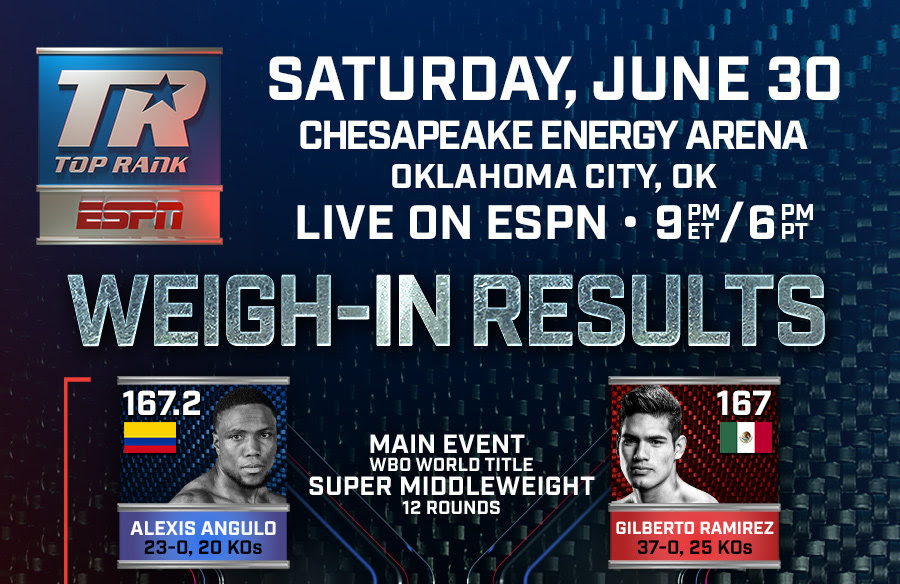 Ramirez vs. Angulo Weigh-In Results & Photos