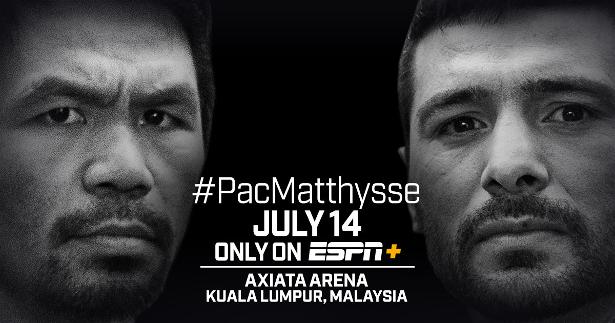 Pacquiao-Matthysse WBA Welterweight Title Fight Exclusively on ESPN+