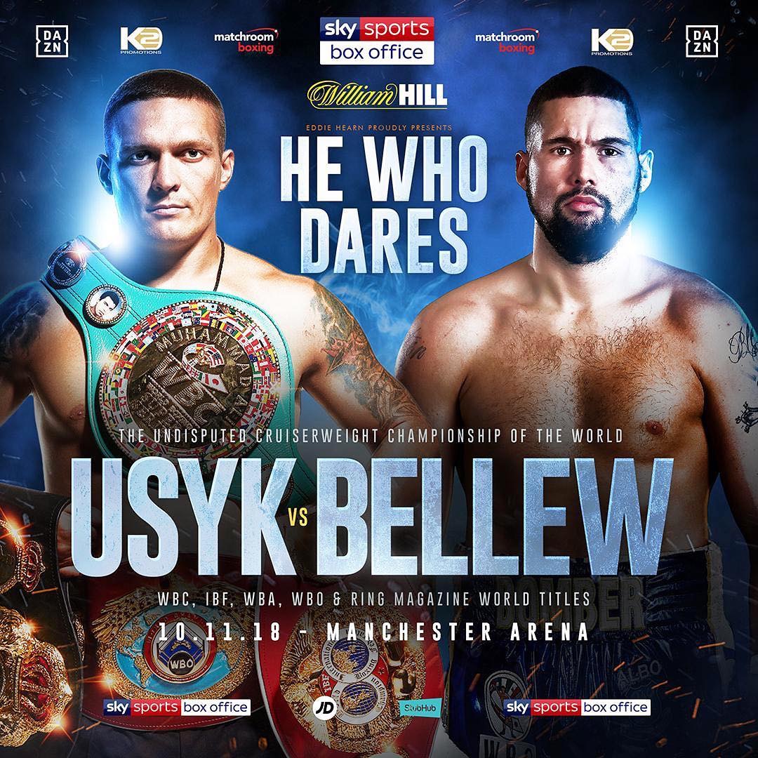 Usyk vs. Bellew Set for November 10 at Mancheter Arena