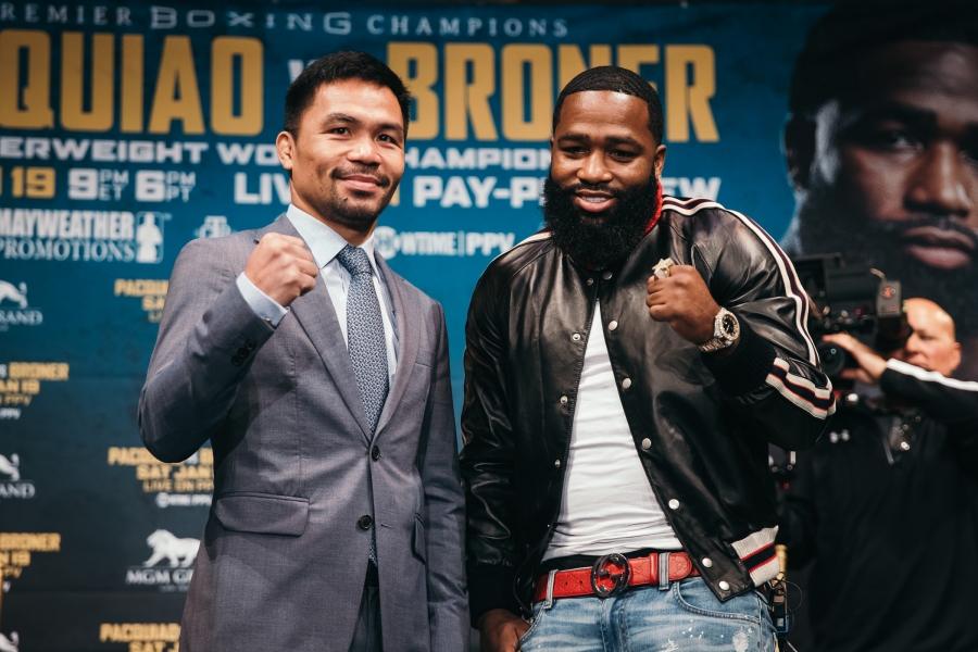 Manny Pacquiao vs. Adrien Broner Press Conference Quotes and Photos