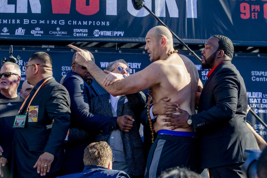 Video | Tyson Fury’s Immediate Reaction to Deontay Wilder Face-Off