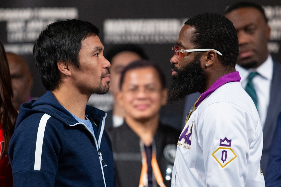 Manny Pacquiao vs. Adrien Broner Final Press Conference Photos & Quotes