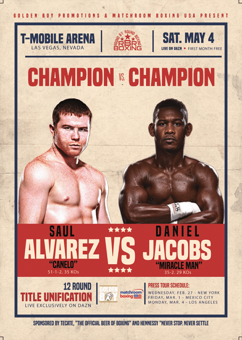 Canelo Alvarez and Daniel ‘Miracle Man’ Jacobs to Embark on Three-City International Press Tour