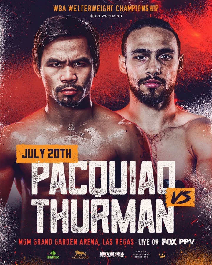 Pacquiao vs. Thurman Set for July 20 on Fox PPV