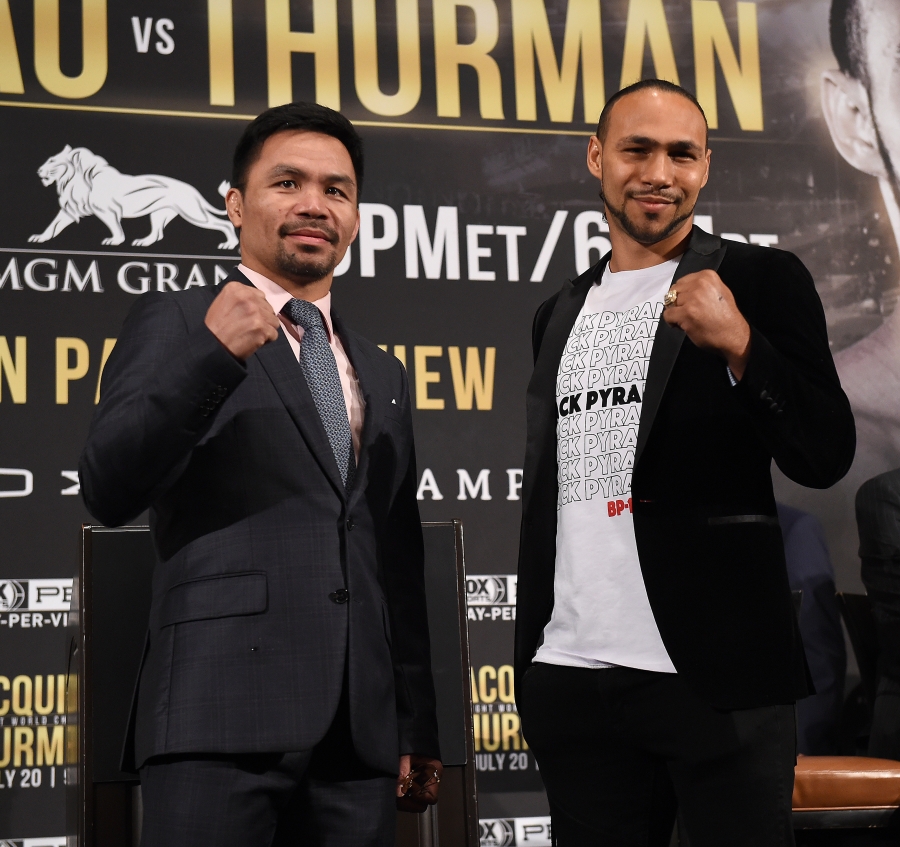 Manny Pacquiao vs. Keith Thurman & Caleb Plant vs. Mike Lee LA Press Conference Quotes & Photos