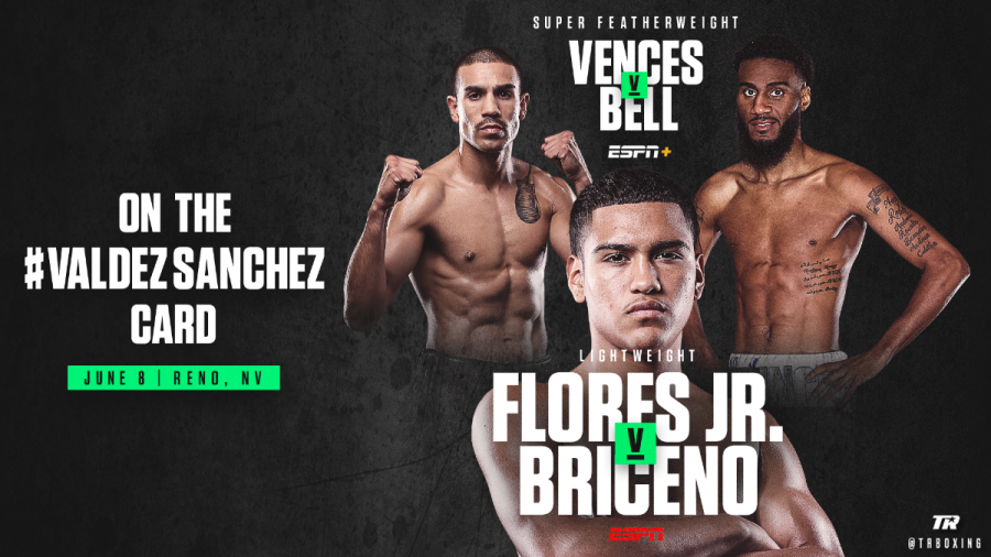June 8: Gabriel Flores Jr.-Salvador Briceno Clash in Lightweight Co-Feature on Oscar Valdez-Jason Sanchez Top Rank on ESPN Card