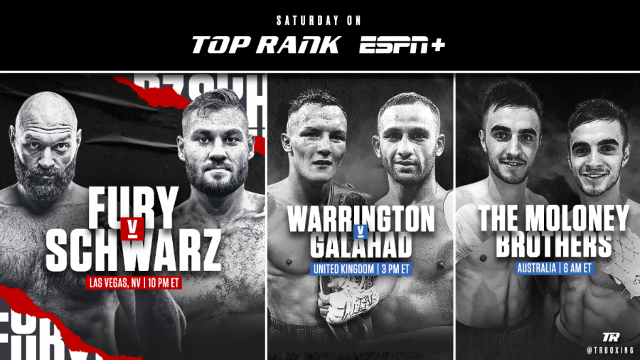 Sweet Science Saturday: Fury vs. Schwarz Headlines ESPN+ Top Rank Boxing Triple-Header
