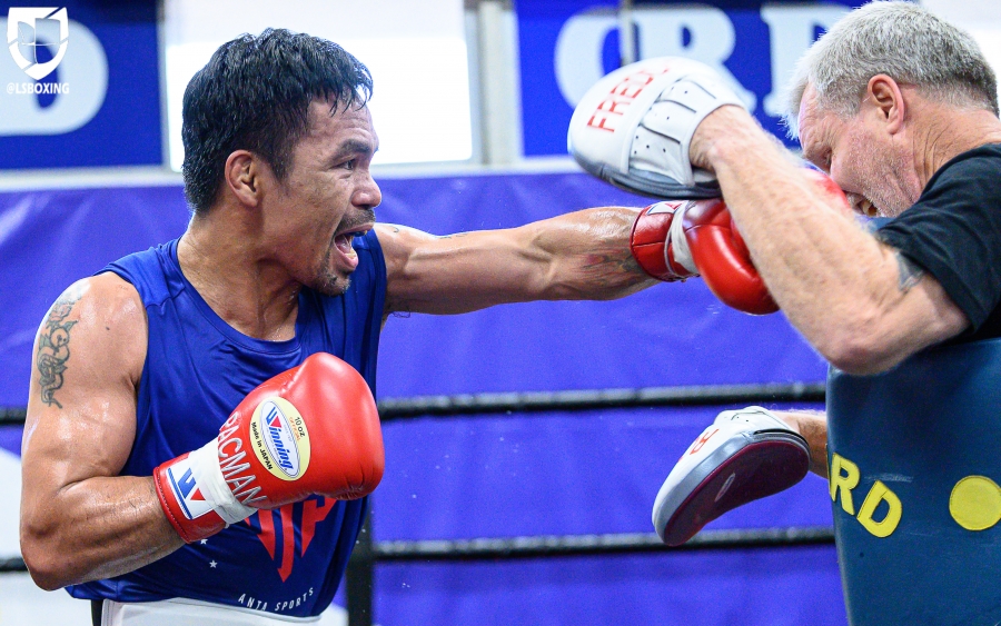Photos | Manny Pacquiao Workout Ahead of Keith Thurman Clash