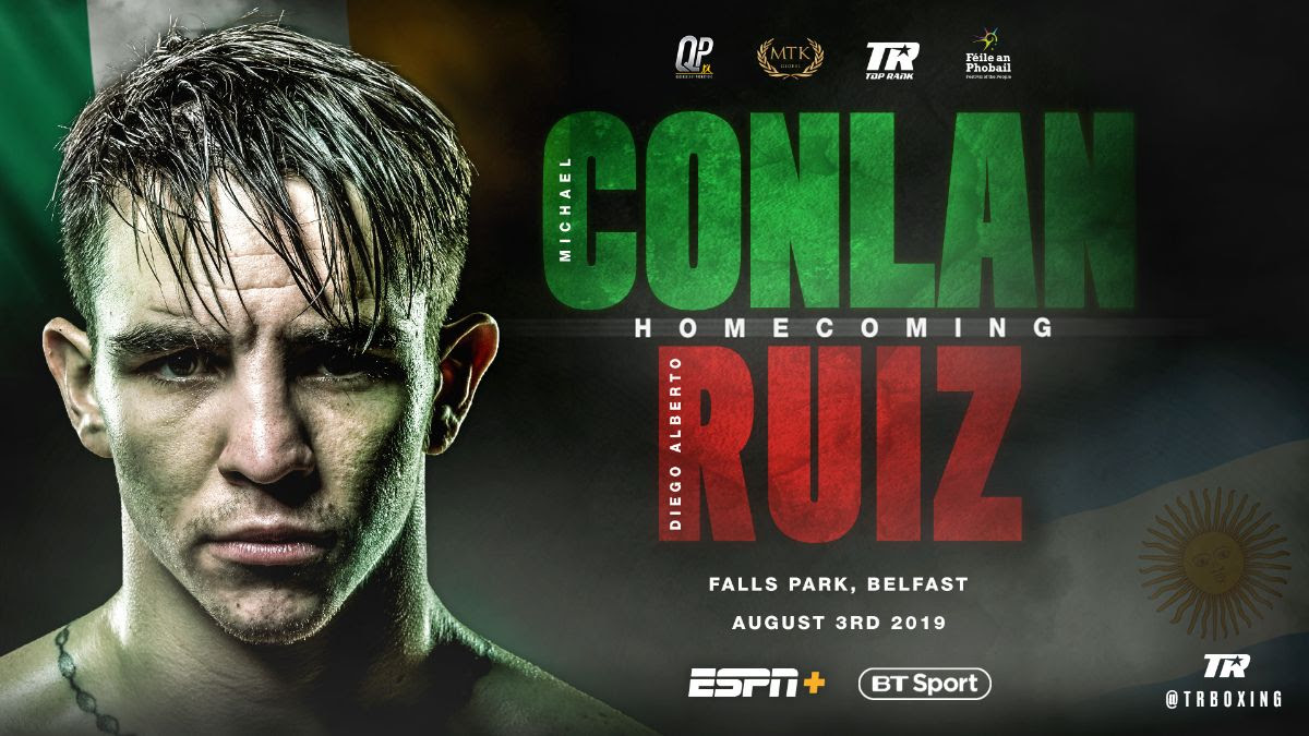 August 3: Michael Conlan-Diego Alberto Ruiz Set for Historic Belfast Showdown LIVE on ESPN+