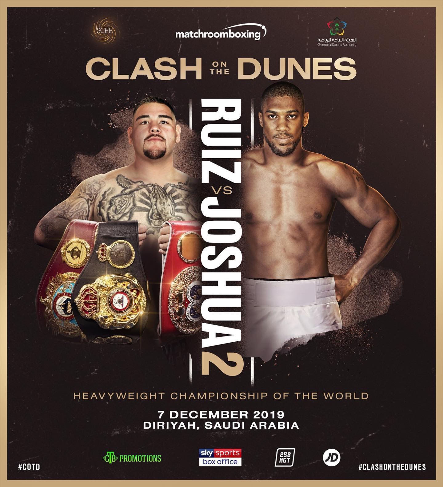 Anthony Joshua vs Andy Ruiz 2 Headed to Saudi Arabia