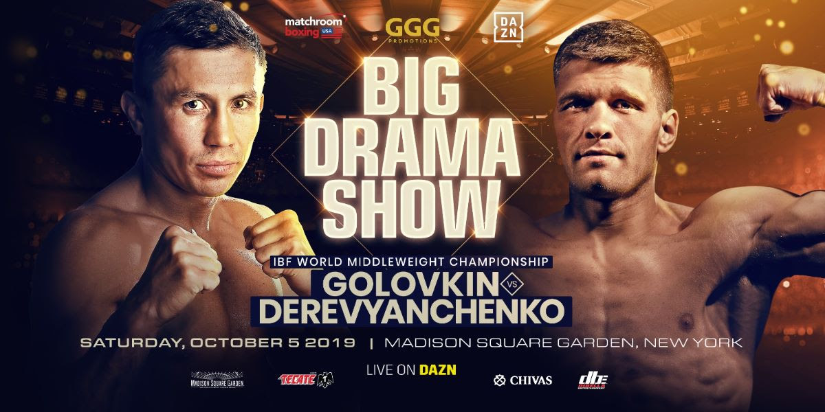 Golovkin and Derevyanchenko Battle for IBF Title October 5 at MSG