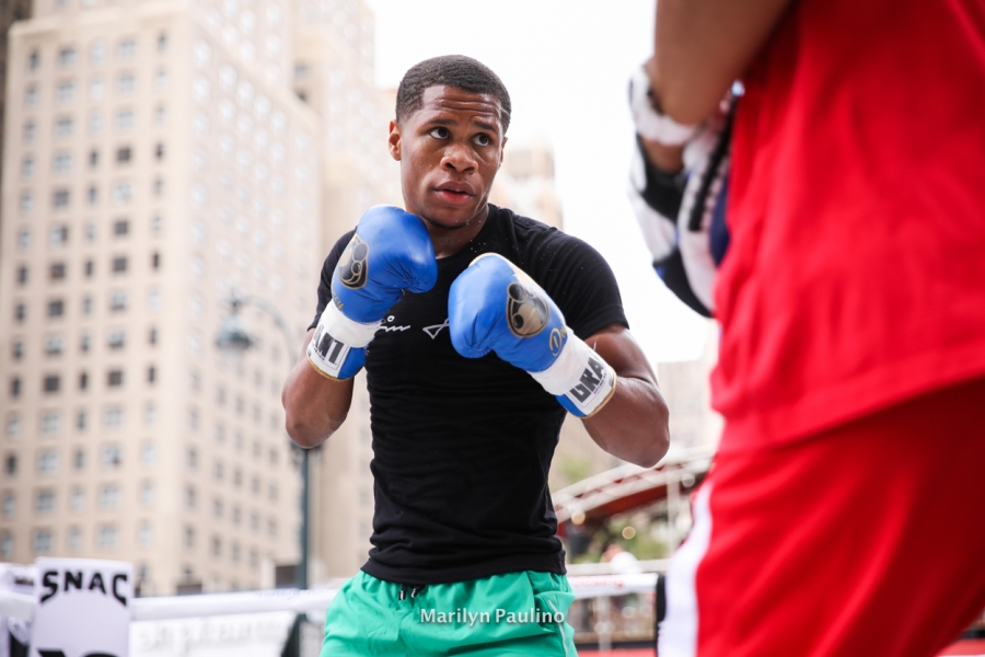 Photos | Devin Haney vs. Zaur Abdullaev Media Workout