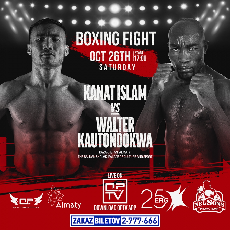 Kanat ‘Qazaq’ Islam and Walter Kautondokw Square Off Saturday