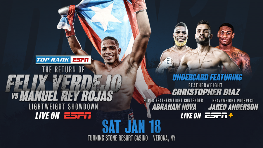 January 18: Felix Verdejo-Manuel Rey Rojas Lightweight Battle Set for Alvarez-Seals Co-Feature LIVE on ESPN