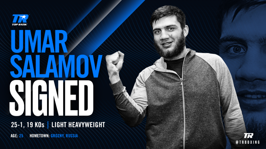 Top Rank Signs Light Heavyweight Contender Umar Salamov to Promotional Agreement
