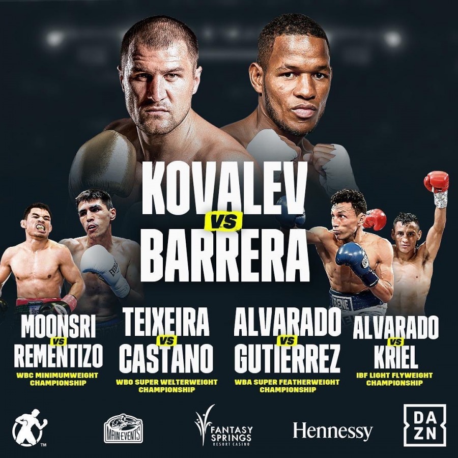 Sergey Kovalev vs. Sullivan Barrera Cancelled Due to COVID-19