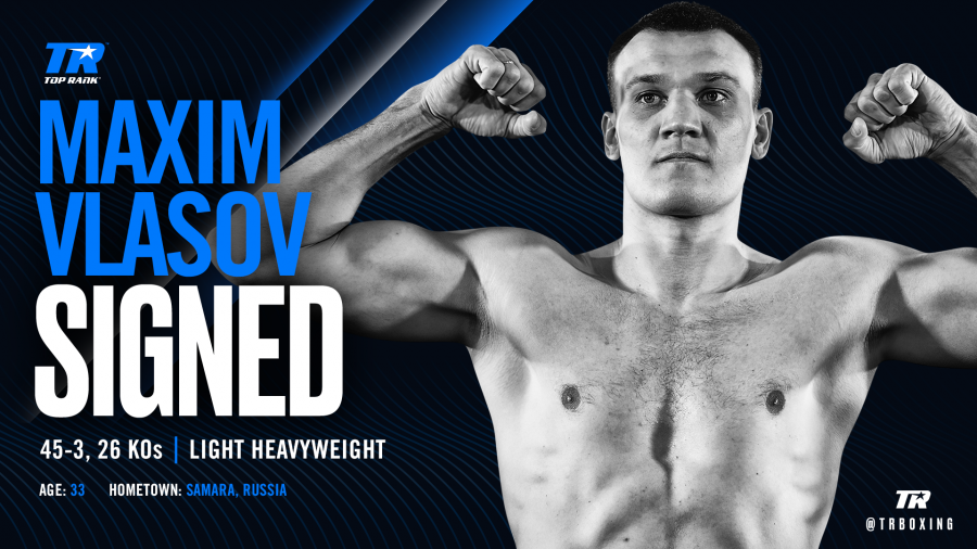 Top Rank Signs Light Heavyweight Contender Maxim Vlasov