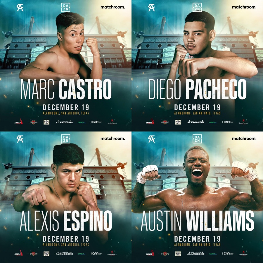 Castro, Pacheco, Espino and Williams Land on Canelo-Smith Card
