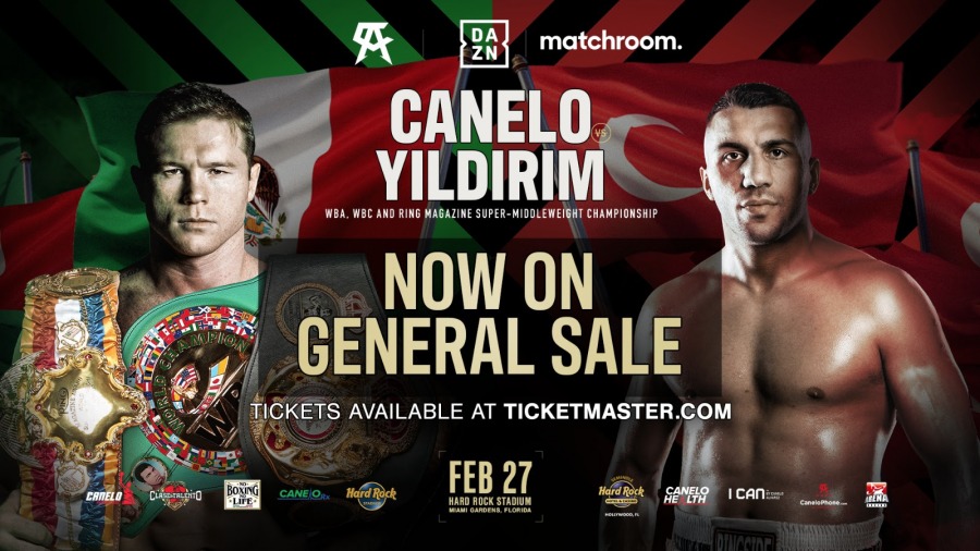 Canelo vs. Yildirim Tickets on General Sale Now!