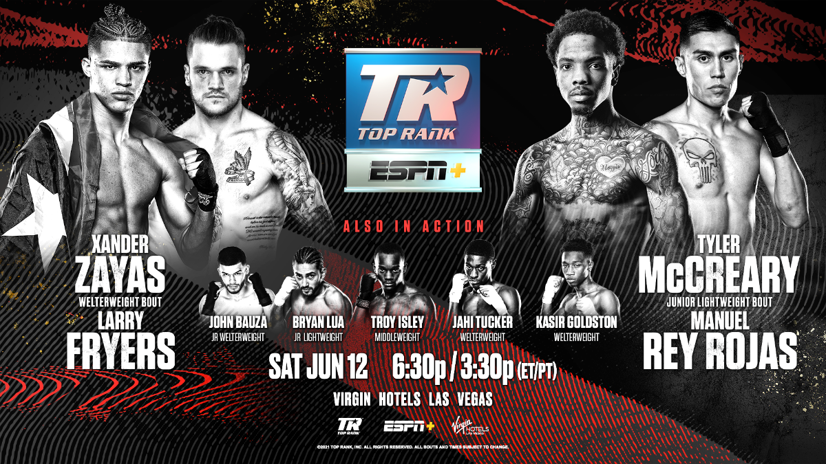 June 12: Tyler McCreary-Manuel Rey Rojas & Xander Zayas-Larry Fryers